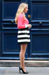 Skirt with Black and White Stripes 7